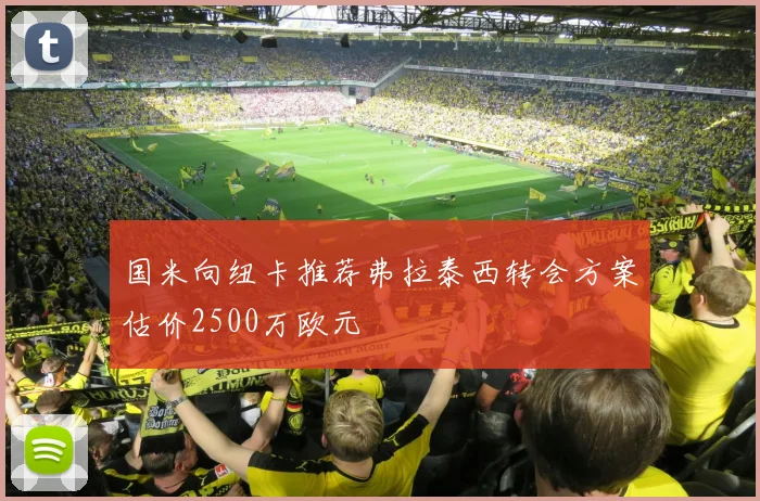 国米向纽卡推荐弗拉泰西转会方案估价2500万欧元